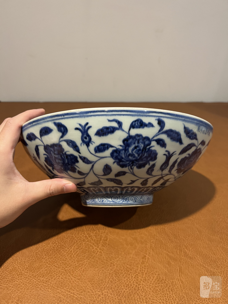 明宣德 青花缠枝莲纹大碗 - 图3